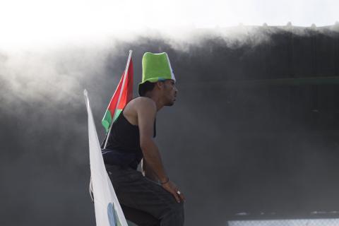 مباراة (ذهاب نهائي كأس فلسطين) بين "اهلي الخليل" و"الشجاعية" على ارض ملعب اليرموك بغزة