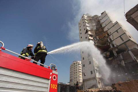 مناورة تدريبية للأجهزة الأمنية والخدماتية في محافظة غزة