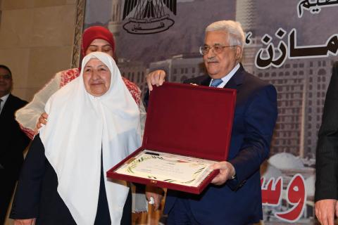 الإحتفال المركزي لمناسبة ذكرى المولد النبوي الشريف بمقر الرئاسة فس رام الله. تصوير: ثائر غنايم