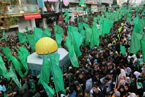 غزة.. مهرجان لحركة حماس في ذكرى إنطلاقتها الـ29