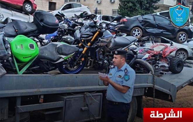 ضبط  32 دراجة نارية غير قانونية خلال حملة مرورية  في بلدة بيتونيا