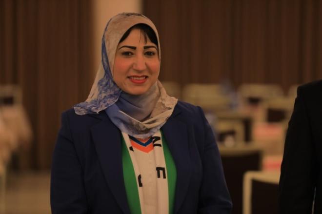 تكليف إيمان عواد برئاسة الغرفة التجارية محافظة غزة.jpg