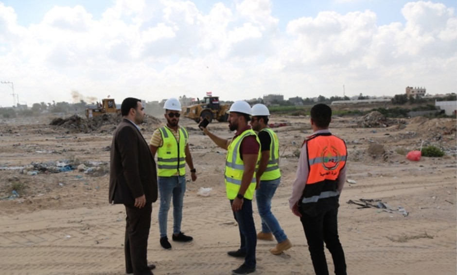 بدء العمل  في مشروع تطوير شارع الرشيد الساحلي شمال قطاع غزة 3