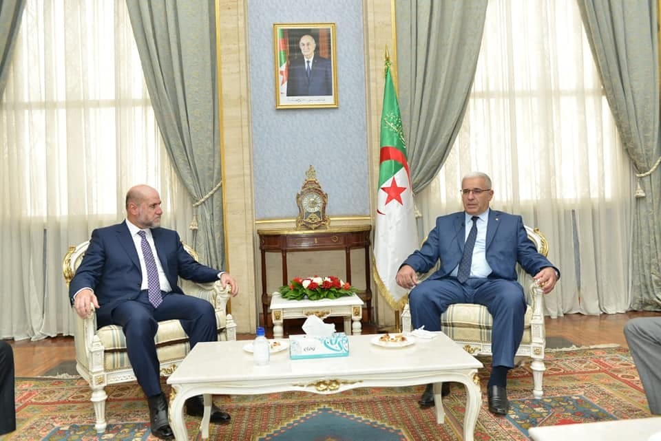 الهباش يلتقي رئيسي مجلس الأمة والشعبي الوطني ووزير العدل في الجزائر  1