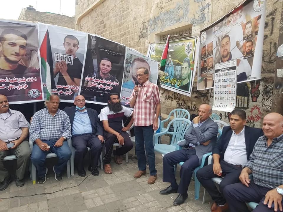 التجمع الفلسطيني للوطن والشتات في جنين يشارك خيمة استرداد جثامين الشهداء واسنادًا للأسرى 1