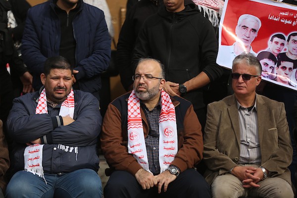  أنصار الجبهة الشعبية لتحرير فلسطين يشاركون في مسيرة بمناسبة الذكرى 54 لتأسيسها في مدينة غزة