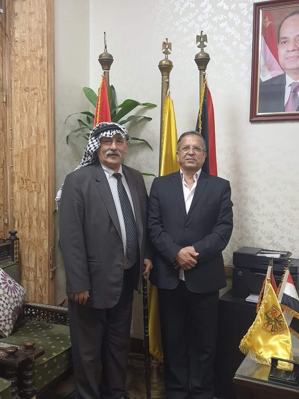 الشيوخي يزور مكتب اقليم حركة فتح بجمهورية مصر العربية