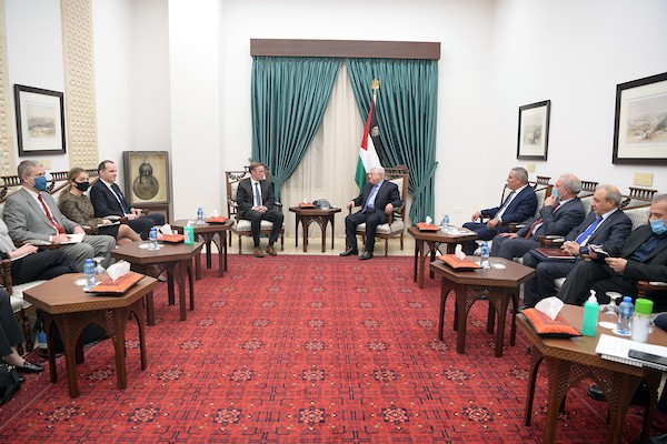 الرئيس الفلسطيني محمود عباس يلتقي مع مستشار الأمن القومي الأمريكي جيك سوليفان في رام الله