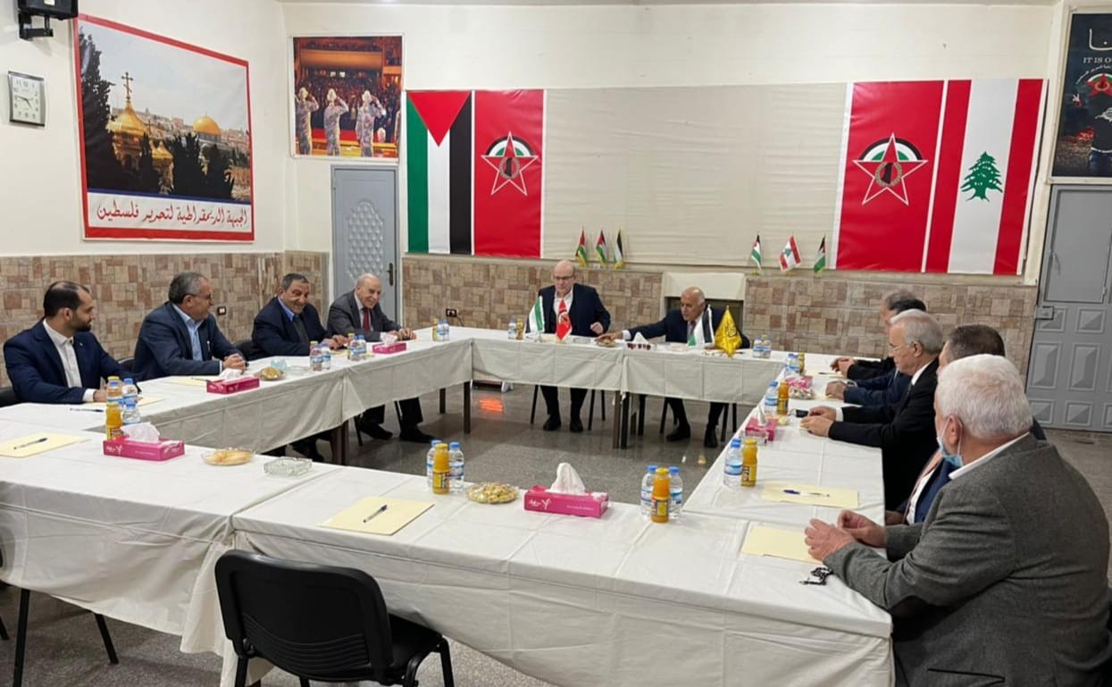 قيادة الجبهة الديمقراطية تعرض مع وفد اللجنة المركزية لحركة فتح الاوضاع العامة