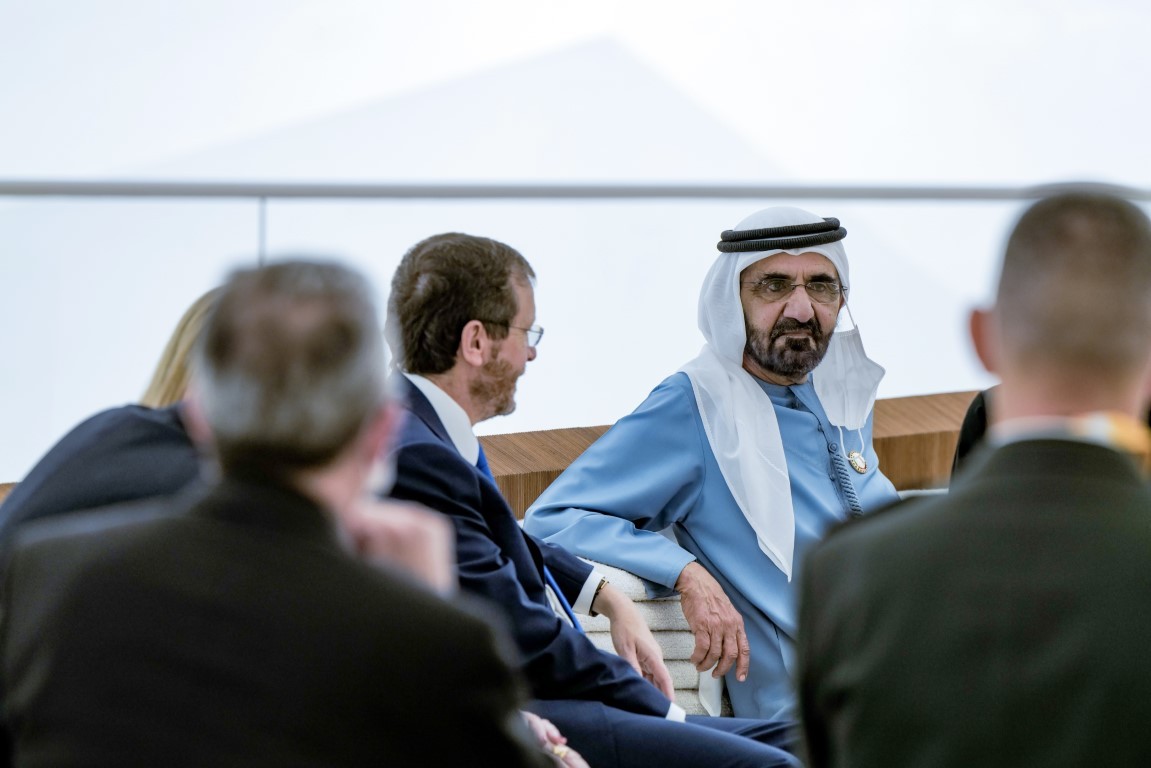 محمد بن راشد يستقبل رئيس إسرائيل في إكسبو 2020 دبي 2