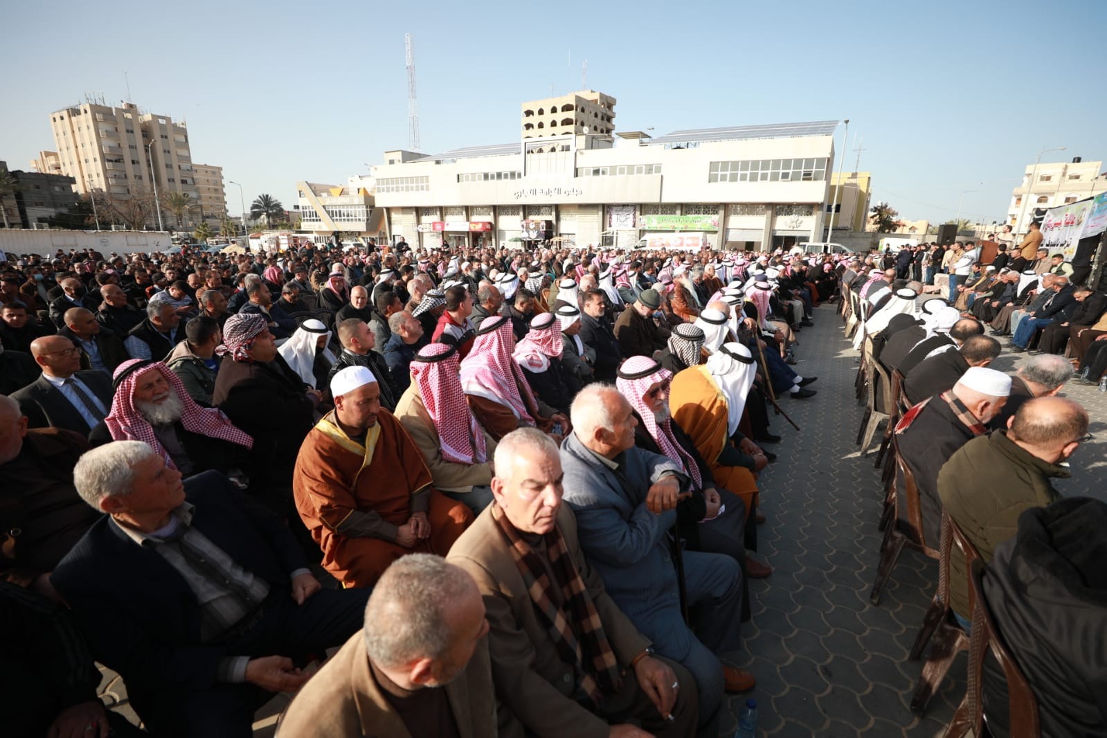 إتمام مراسم الصلح والعفو بين عائلتي بربخ وموسى في خانيونس