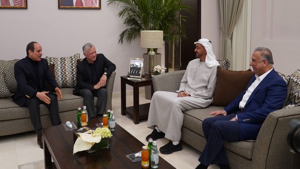 الملك الأردني يستضيف الرئيس المصري وولي عهد أبو ظبي ورئيس الوزراء العراقي بالعقبة.jpeg
