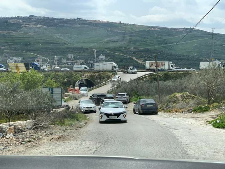 حادث سير قرب جسر مادما جنوب نابلس