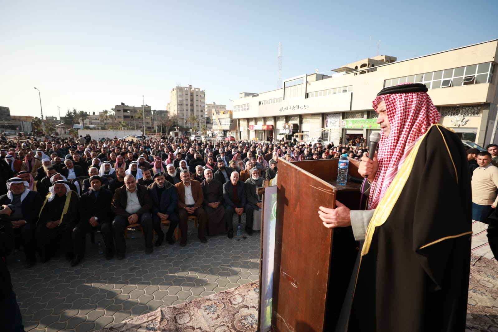 إتمام مراسم الصلح والعفو بين عائلتي بربخ وموسى في خانيونس