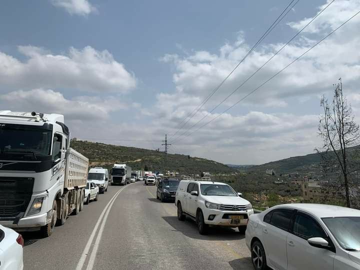 حادث سير قرب جسر مادما جنوب نابلس