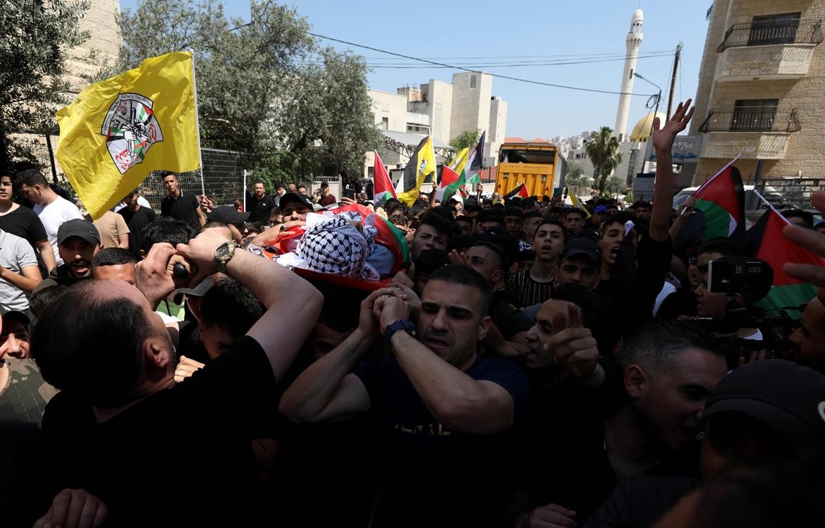 تشييع جثمان الشهيد غيث يامين في نابلس