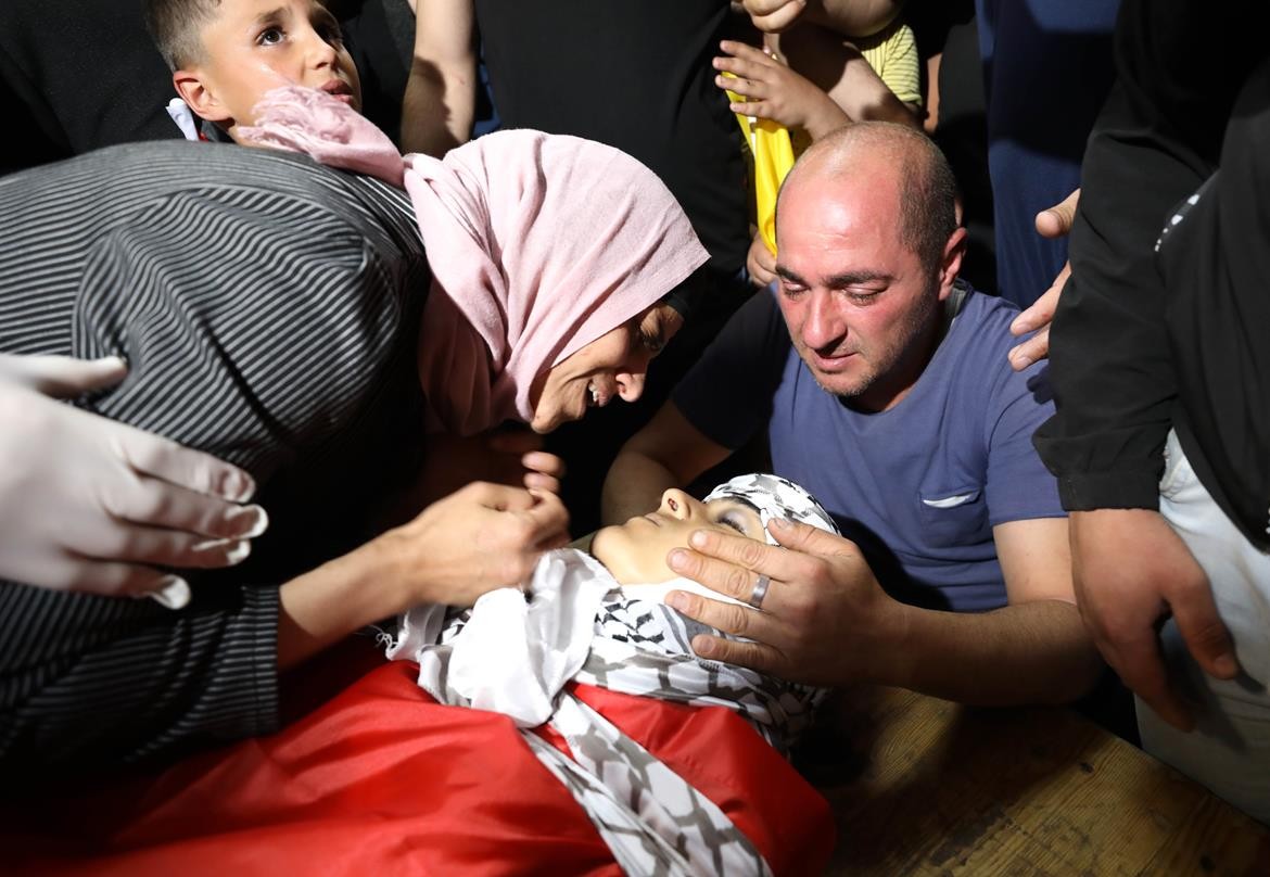 تشييع جثمان الشهيد غيث يامين في نابلس