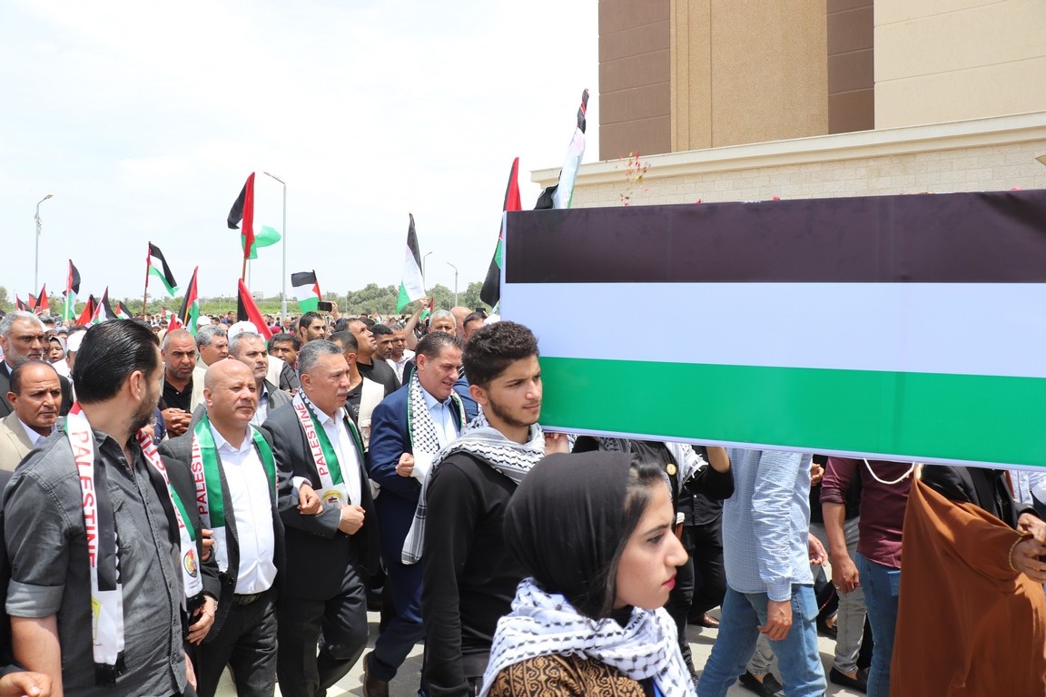 مهرجان جماهيري نظمته شؤون اللاجئين بالمنظمة في  غزة احياء للذكرى (74)  للنكبة  5.JPG