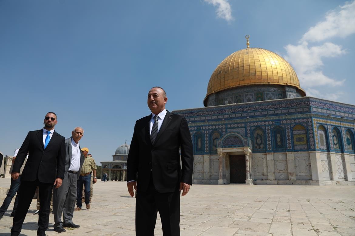 وزير الخارجية التركي مولود تشاووش أوغلو يزور المسجد الأقصى المبارك