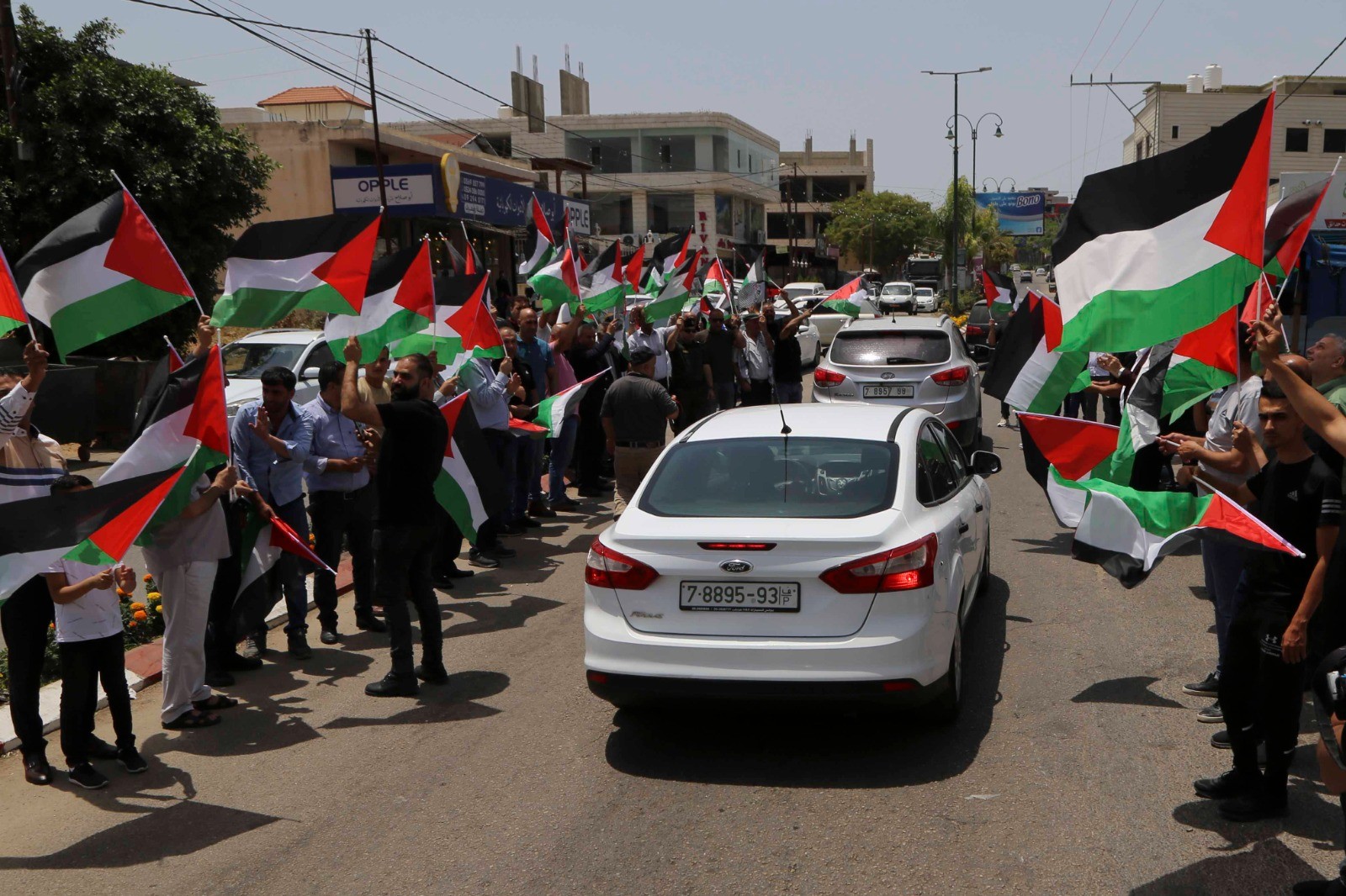 قلقيلية: مسيرة اعلام في المحافظة.