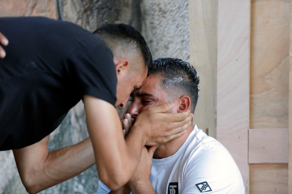 وداع الشهيد عودة محمد صدقة (17 عاما) في مجمع فلسطين الطبي بمدينة رام الله 6.jpg