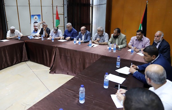 الفصائل الفلسطينية تقعد مؤتمرا في غزة عقب اجتماع لبحث تجاوزات الاحتلال في القدس والضفة وإضراب الأسرى 2.jpg