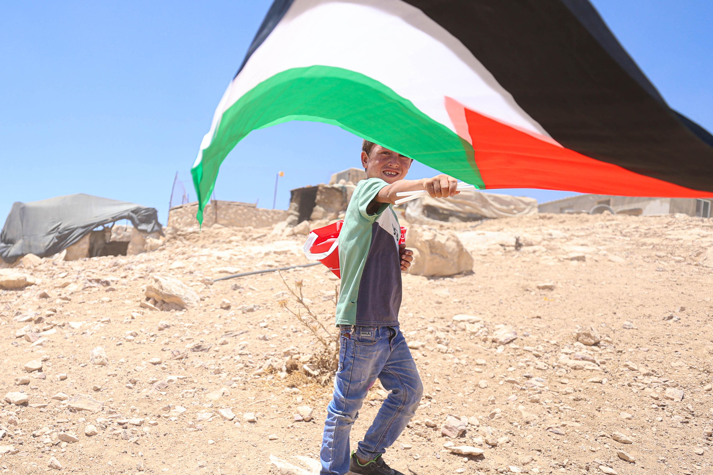 مؤتمر الصمود والتحدي الذي اقيم برعاية الرئيس محمود عباس، في خربة المجاز بمسافر يطا جنوب الخليل