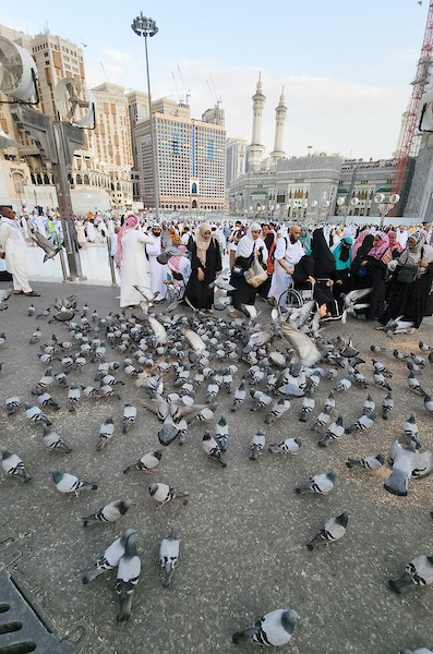 حجاج يتجولون في ساحات الحرم المكي مع بداية موسم الحج في مكة المكرمة 1.jpg
