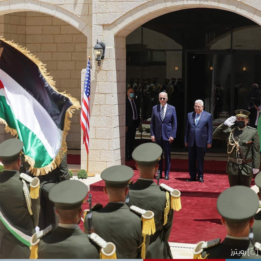 صور من لقاء الرئيس محمود عباس لنظيره الاميركي جو بايدن في مقر الرئاسة ببيت لحم 3.jpg