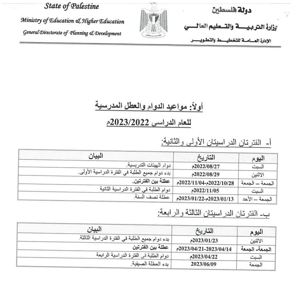 وزارة التعليم بغزة تعتمد نظام أربع فترات للعام الدراسي الجديد ٢٠٢٢-٢٠٢٣.jpg