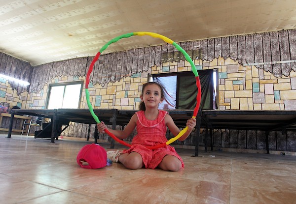 أطفال يمارسون أنشطة التفريغ النفسي في مدينة غزة 16.jpg