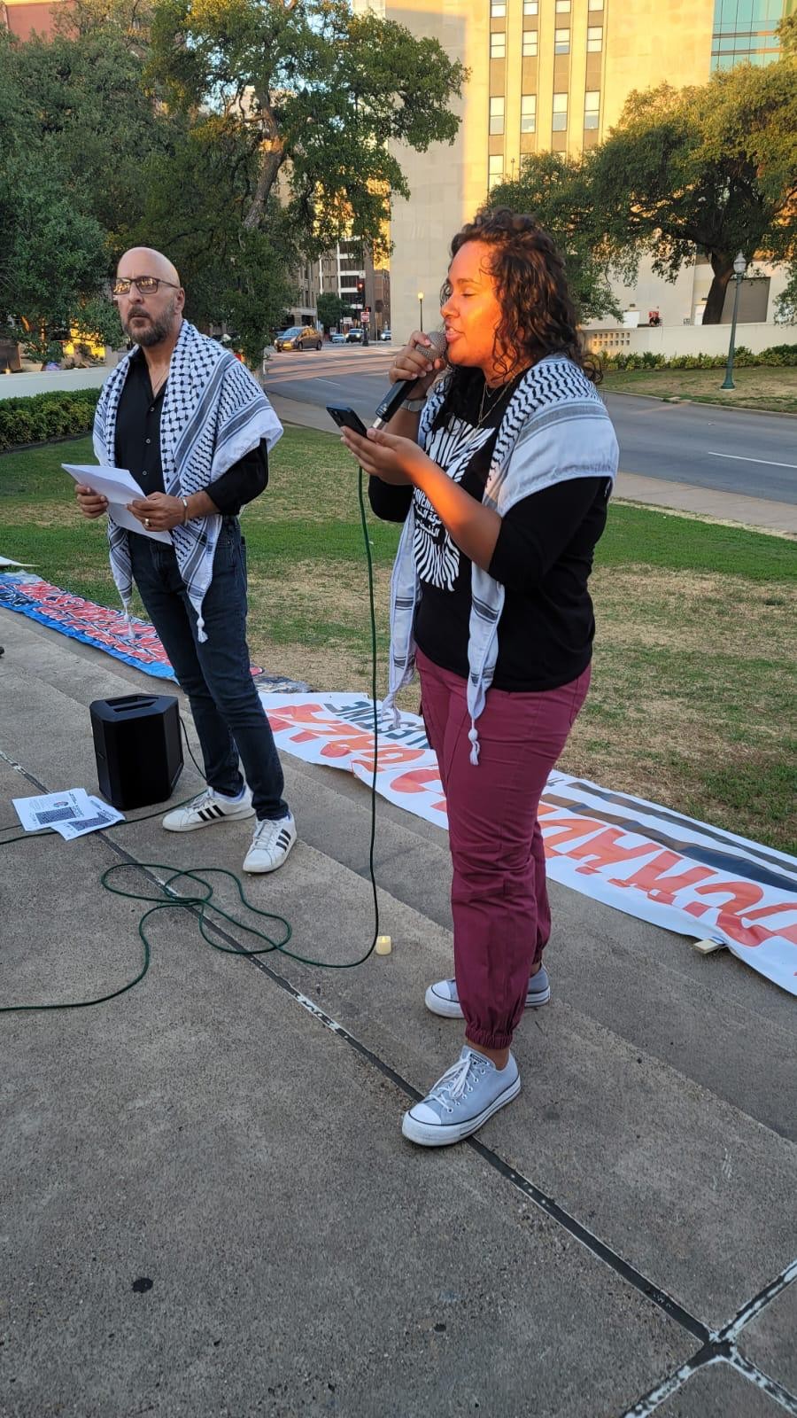 تظاهرة في دالاس ضد العدوان الإسرائيلي 1.JPG