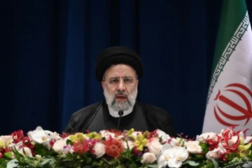 الرئيس الإيراني إبراهيم رئيسي خلال مؤتمر صحافي في نيويورك بتاريخ 22 أيلول/سبتمبر على هامش الدورة 77 للجمعية العامة للأمم المتحدة afp