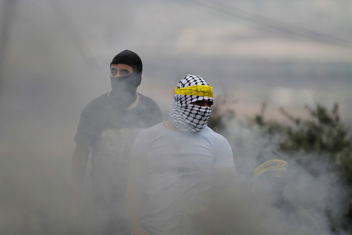 مواجهات بين قوات الاحتلال الإسرائيلي والمتظاهرين الفلسطينيين عقب المسيرة الأسبوعية المناهضة للاستيطان في قرية كفر قدوم 5.jpg