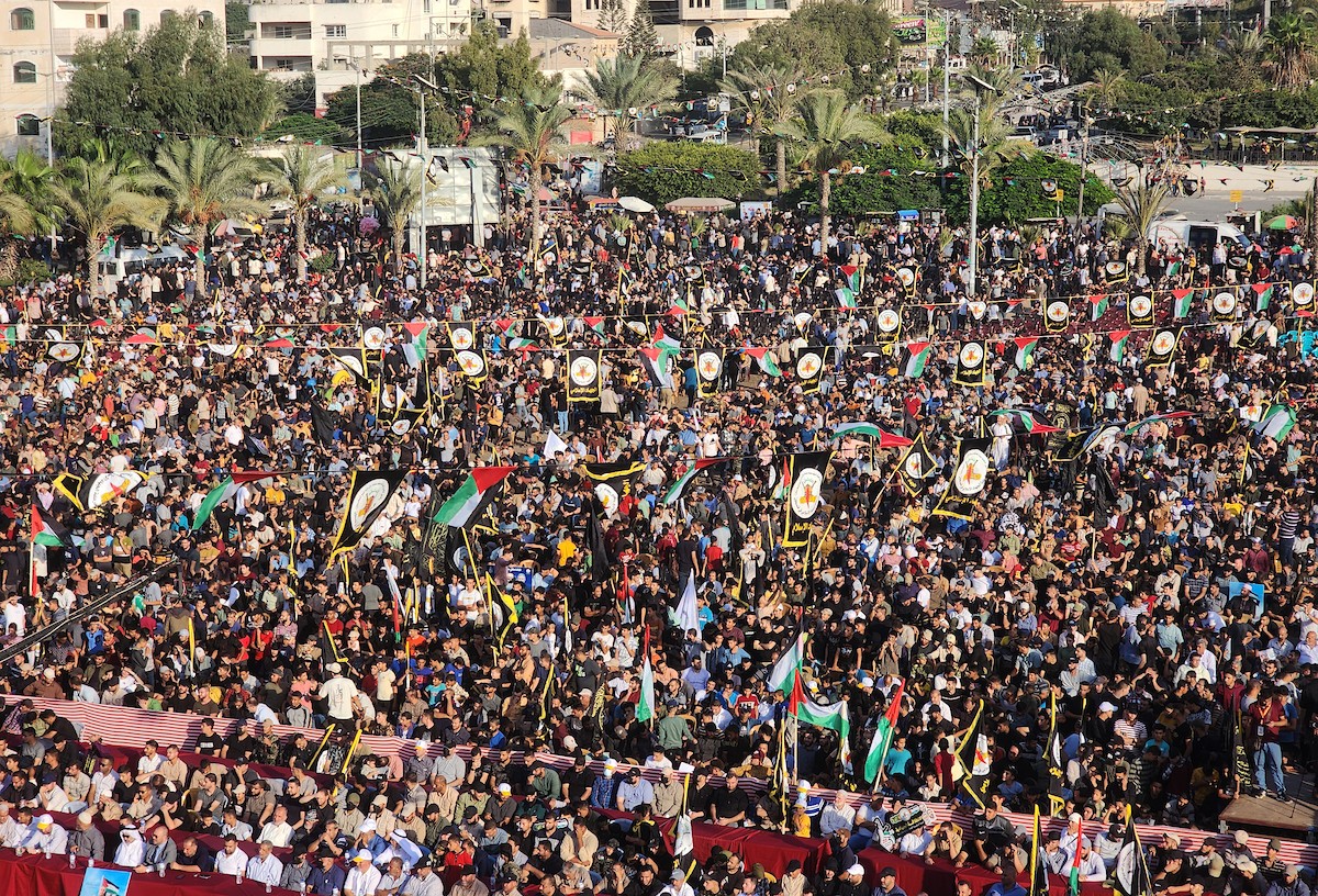 أنصار حركة الجهاد الإسلامي يشاركون في احتفال بمناسبة الذكرى الـ 35 لانطلاق الحركة في مدينة غزة 2.jpg