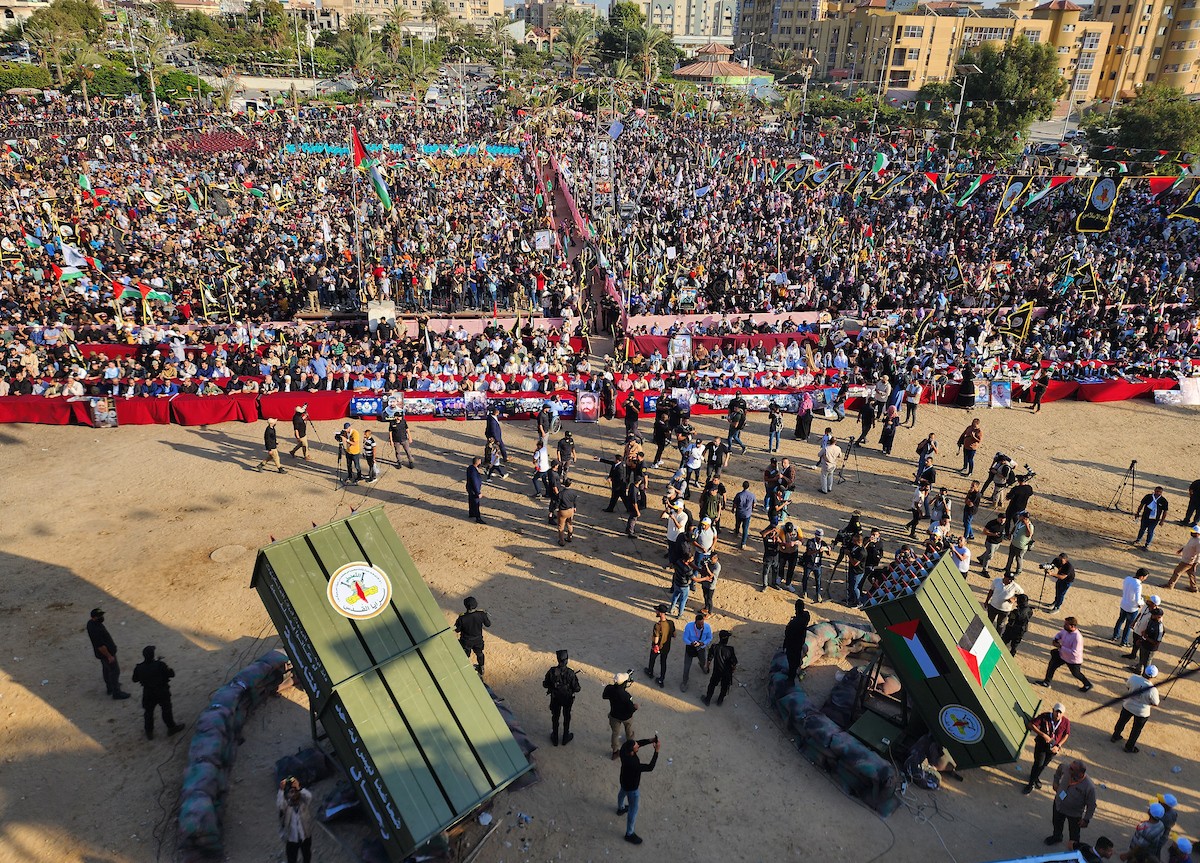 أنصار حركة الجهاد الإسلامي يشاركون في احتفال بمناسبة الذكرى الـ 35 لانطلاق الحركة في مدينة غزة.jpg