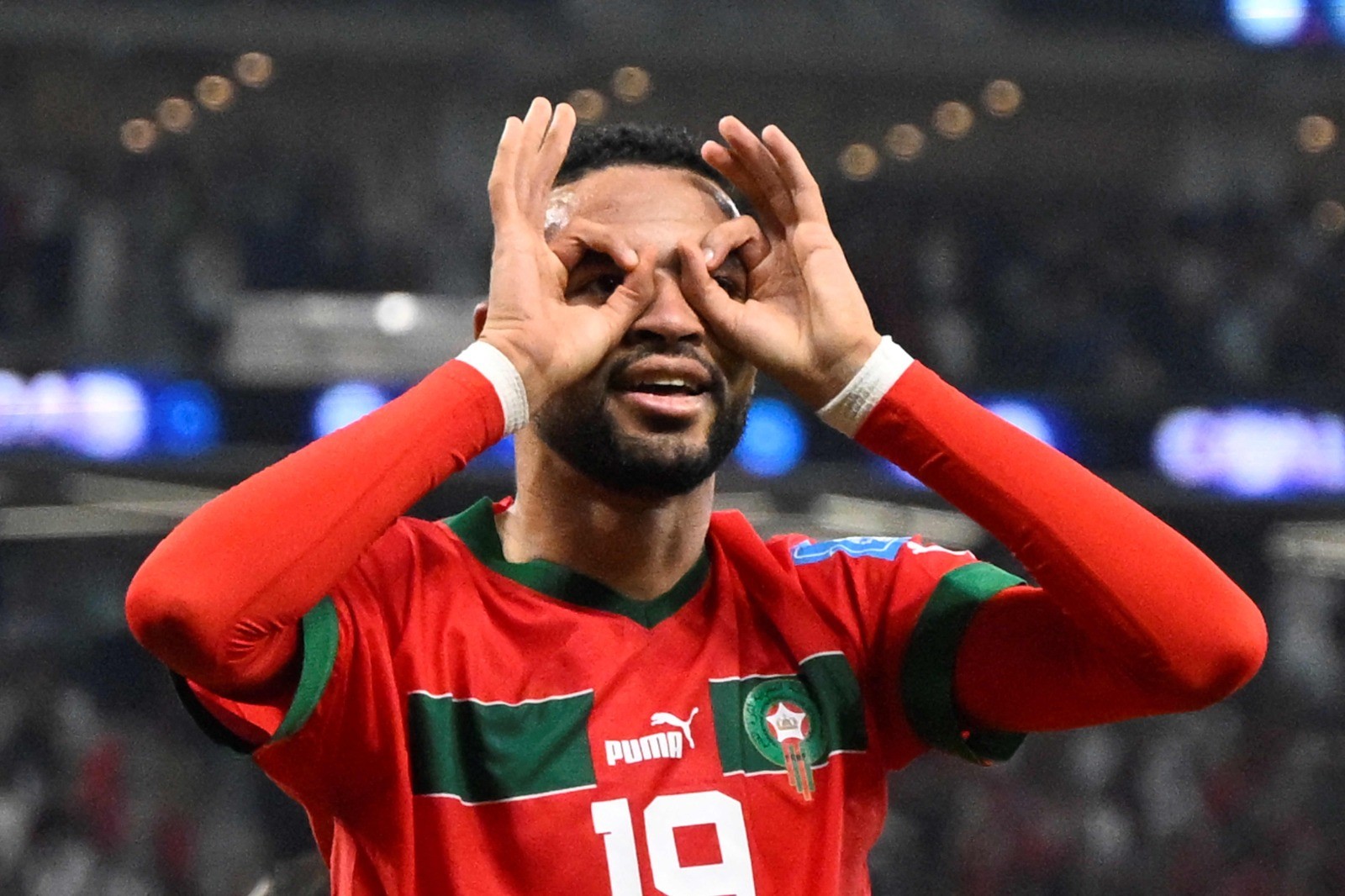 فرحة المنتخب المغربي بهدف التقدم على البرتغال .. تصوير (الفرنسية) 2.jpg