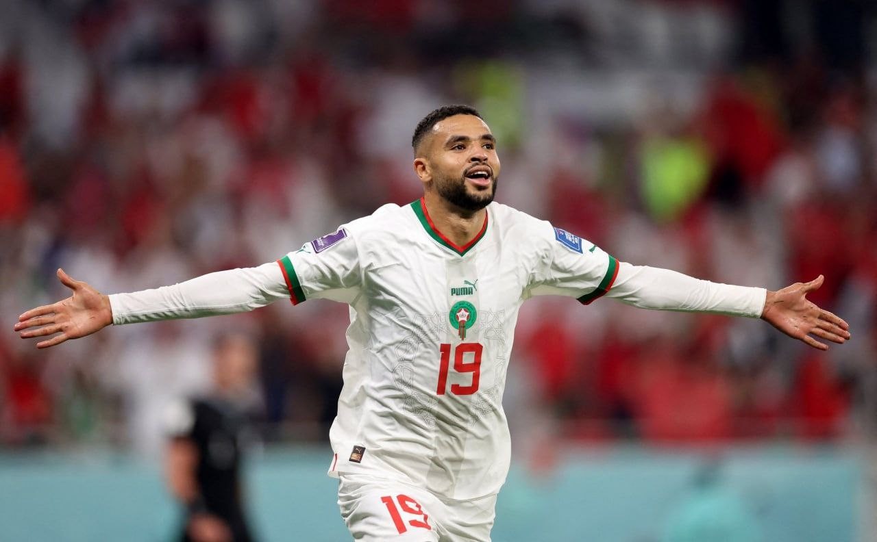 يوسف النصيري يصبح أول لاعب يسجل للمغرب  في دورتين لكأس العالم 1.jpg