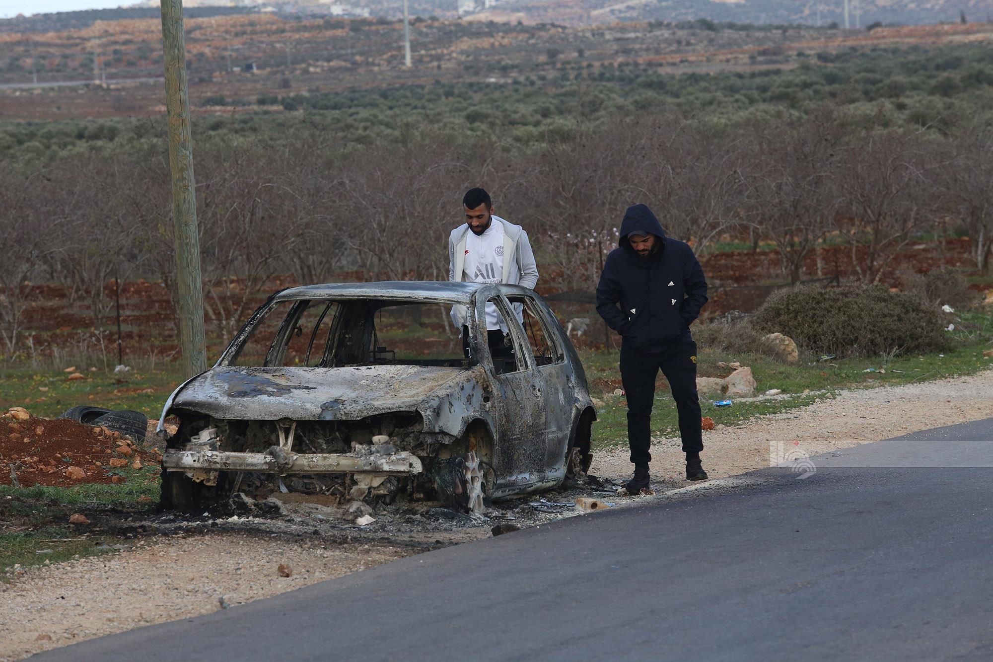 مستوطنون يحرقون ست مركبات فلسطينية بشكل كامل بين بلدتي عقربا ومجدل بني فاضل قرب نابلس 4.jpg