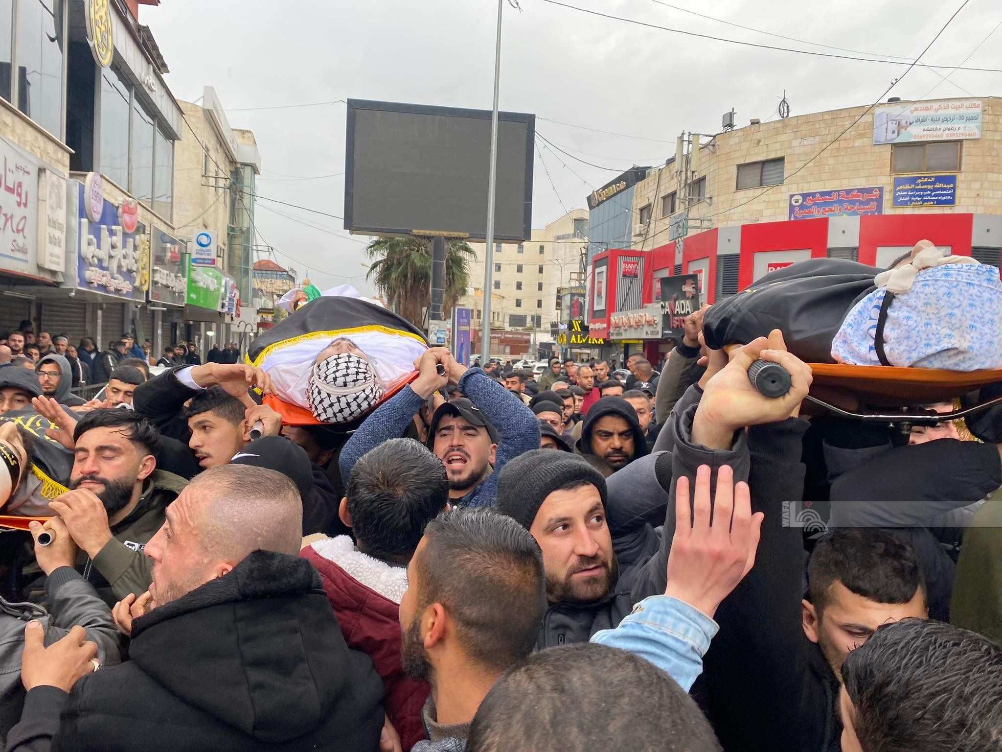 تشييع جثامين شهداء بلدتي اليامون وجبع في مدينة جنين 6.jpg