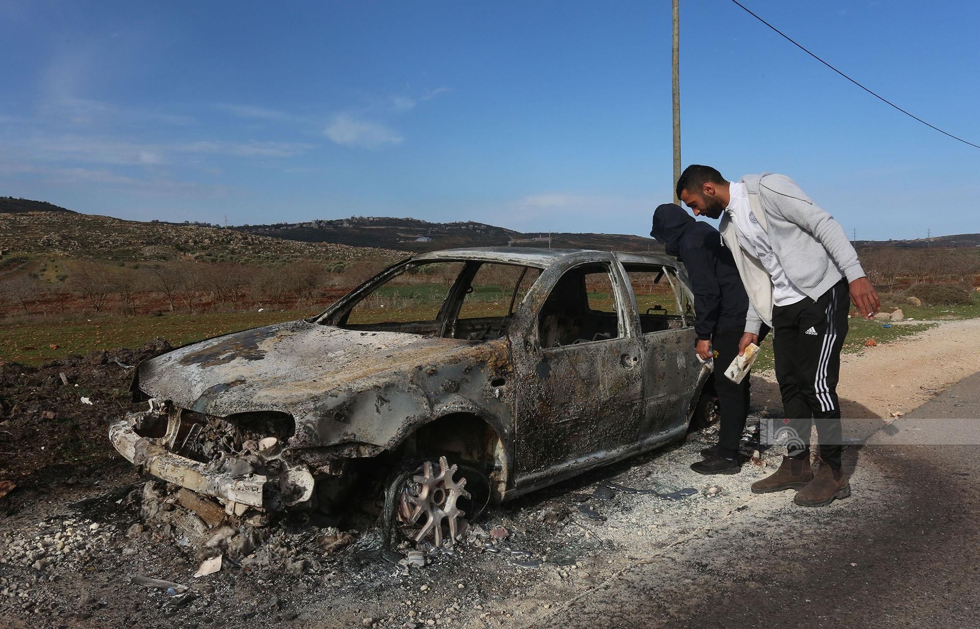 مستوطنون يحرقون ست مركبات فلسطينية بشكل كامل بين بلدتي عقربا ومجدل بني فاضل قرب نابلس 112.jpg