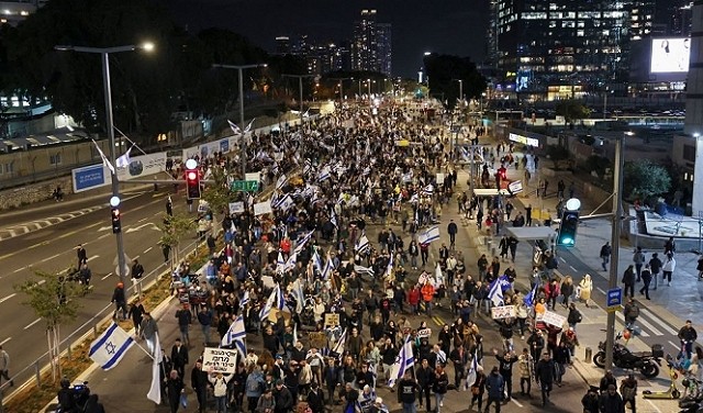 من مظاهرة اليمين في تل أبيب (Getty Images).jpg