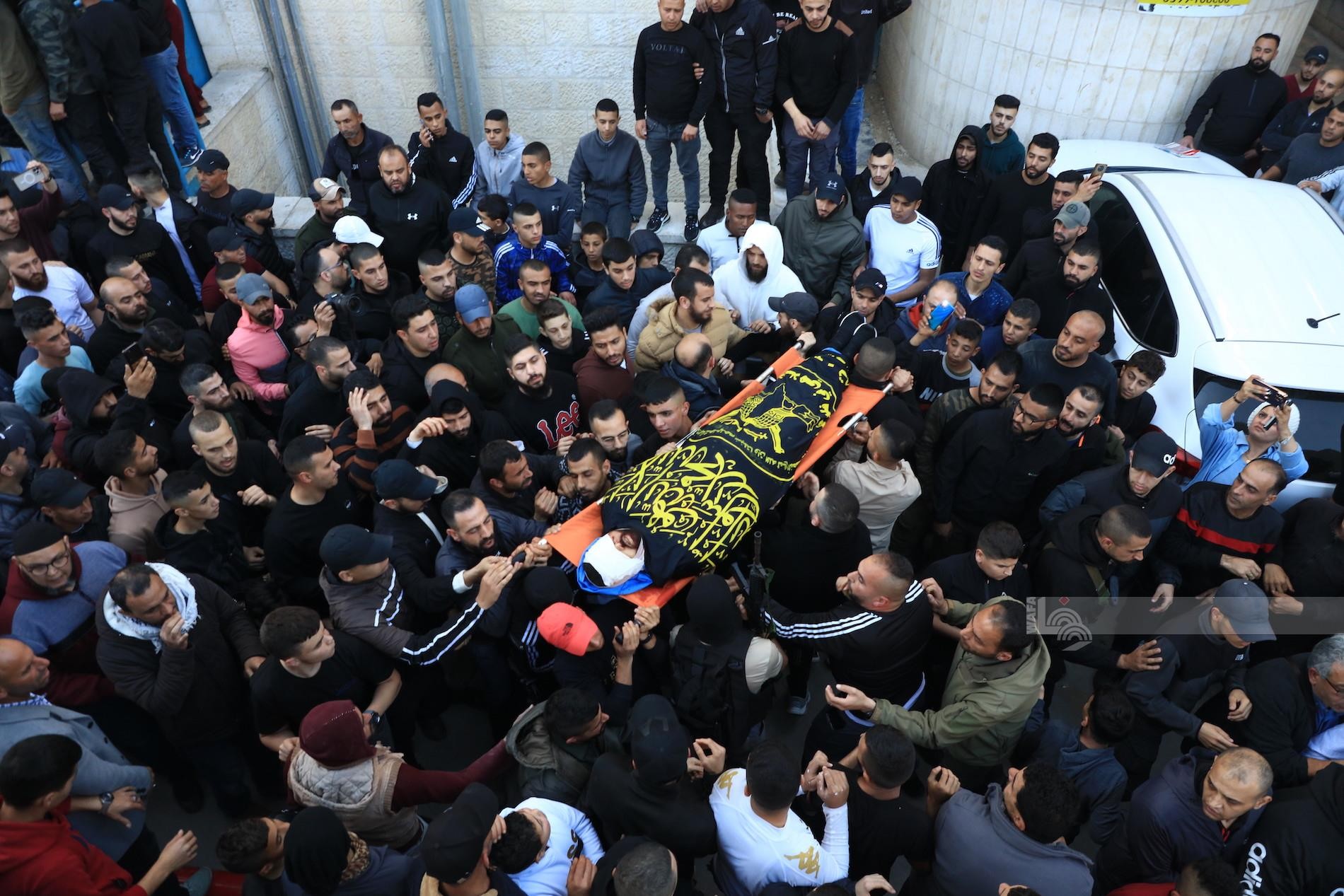 تشييع جثامين الشهداء الأربعة الذين استشهدوا برصاص قوات الاحتلال وسط مدينة جنين.jpg