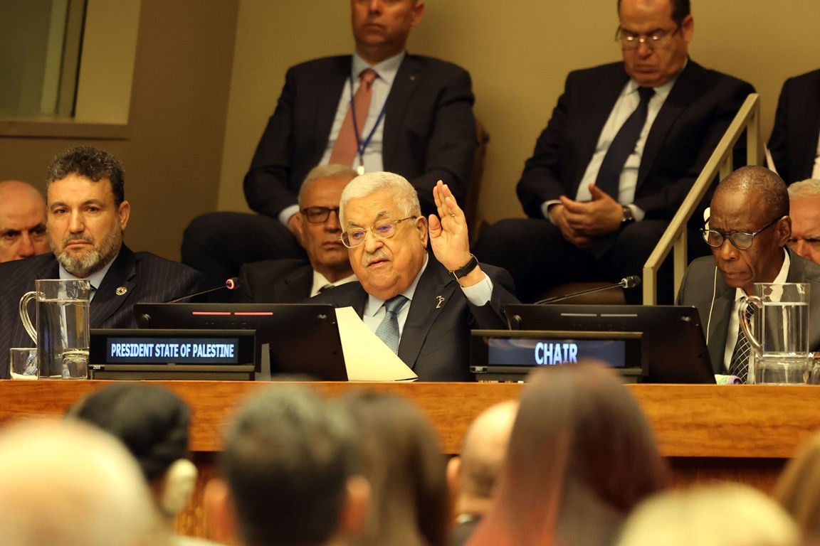 نيويورك - الرئيس محمود عباس،لدى إلقائه خطابا في الأمم المتحدة إحياء لذكرى النكبة لأول مرة منذ 75 عاما 3.jpg