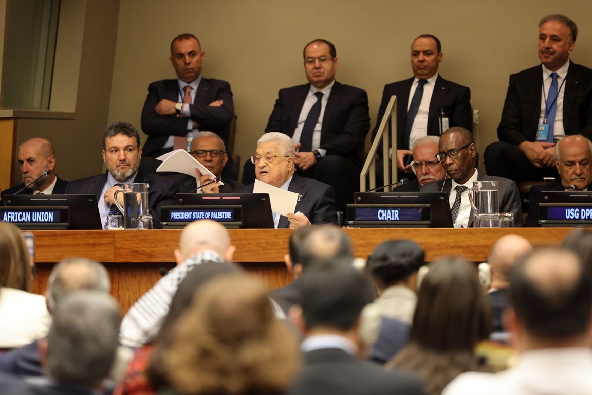 نيويورك - الرئيس محمود عباس،لدى إلقائه خطابا في الأمم المتحدة إحياء لذكرى النكبة لأول مرة منذ 75 عاما 7.jpg
