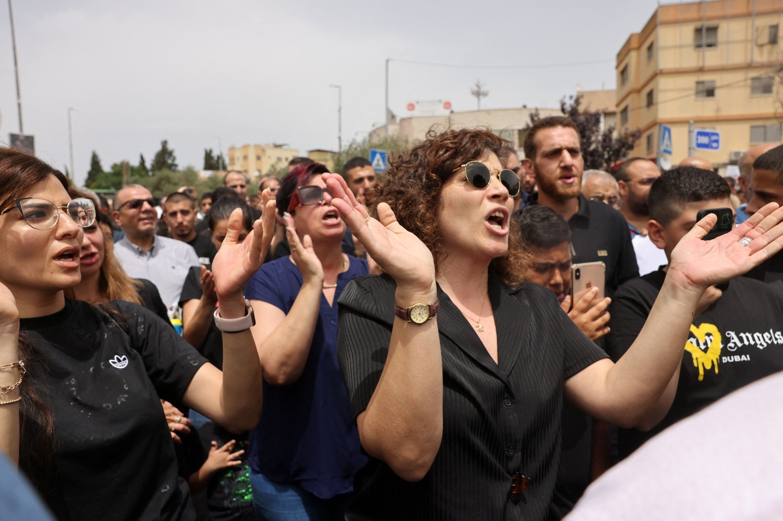 سكان يافة الناصرة يشاركون في وقفة احتجاجية - (الفرنسية) 6.jpg