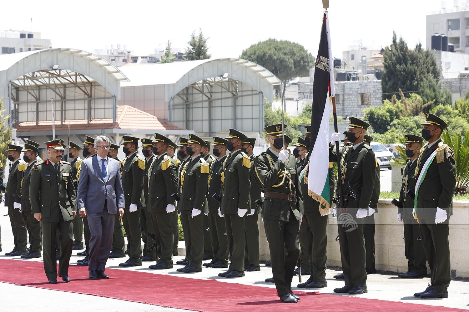 مراسم استقبال رئيس مكتب تمثيل جمهورية البرتغال لدى دولة فلسطين السفير فريدريكو سيرفيرا باياودو ناسيمينتو.jpg