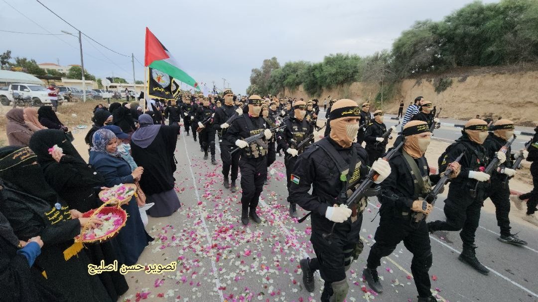 سرايا القدس الذراع المسلح لحركة الجهاد الإسلامي في فلسطين تنظم مسيرا عسكريا جنوب مدينة غزة في ذكرى الانطلاقة الـ36 33.jpg