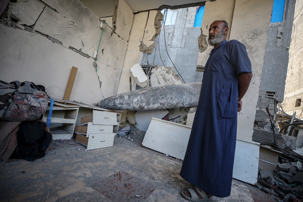 قنبلة من طراز مارك 84 في منزل عائلة الحتو.jpg