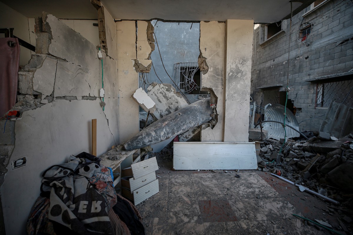 قنبلة من طراز مارك 84 في منزل عائلة الحتو 1.jpg